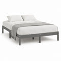 Struttura letto matrimoniale grigio antracite in acciaio 140 x 190 cm