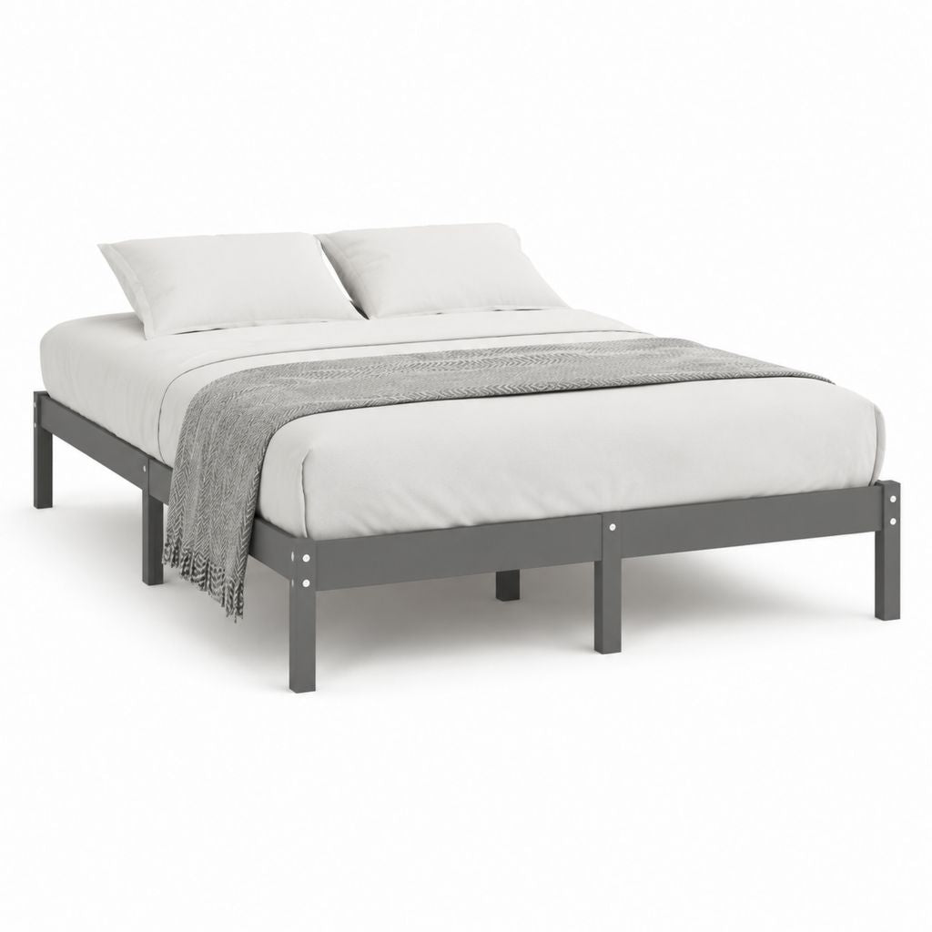 Struttura letto matrimoniale grigio antracite in acciaio 140 x 190 cm