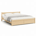 Letto matrimoniale struttura letto rettangolare in pino massello naturale 160 x 200 cm