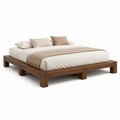 Letto matrimoniale in legno massello di pino marrone rettangolare 160 x 200 cm