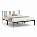 Letto matrimoniale rettangolare in acciaio nero 160 x 200 cm